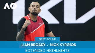 Liam Broady v Nick Kyrgios Extended Highlights 1R  Australian Open 2022 [upl. by Senzer]