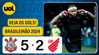 CORINTHIANS 5 X 2 ATHLETICOPR  BRASILEIRÃO 2024 VEJA OS GOLS [upl. by Akym]