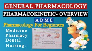 General Pharmacology  Pharmacokinetics overview ADME For Medicine Pharmacy Nursing Students [upl. by Saphra]