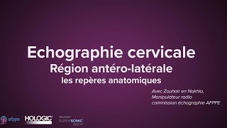 Echographie cervicale  région antéro latérale les différents repères anatomique [upl. by Hakilam]