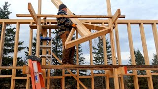 Ridge Beam What Could Possibly Go Wrong  Off Grid Cottage Build [upl. by Dewhurst969]