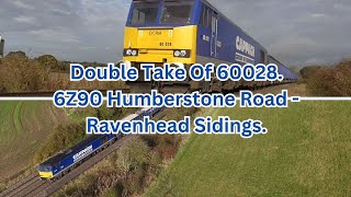 60028 TWICE working 6Z90 Humberstone Road  Ravenhead Sidings Loaded Sand 37608 Does A Cameo Too [upl. by Enaled11]