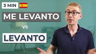 Levantar vs Levantarse A Lesson on Reflexive Verbs [upl. by Ahsinaj692]