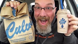 Culvers Deluxe Butter Burger 🍔 Chocolate Shake amp Frozen Custard 🍦 [upl. by Samal747]