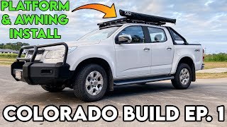 Holden Colorado Build Ep 1  RhinoRack Backbone  Platform amp XTM Awning Unboxing and Install [upl. by Ansilme827]