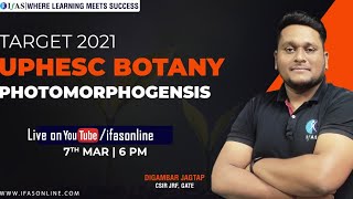 TARGET 2021  UPHESC EXAM  BOTANY  PHOTOMORHOGENESIS [upl. by Enilehcim]