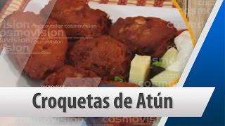 Croquetas de Atún y Ensalada Real  Recetas de comida [upl. by Ahtram]