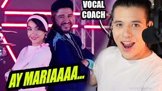 Ráfaga Maria Becerra  Mentirosa Remix  Reaccion Vocal Coach Ema Arias [upl. by Dalston]