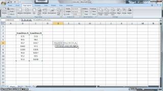 ttest in Microsoft Excel [upl. by Ludba]