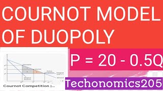 Cournot model of Duopoly [upl. by Elsilrac]