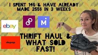 Thrift Haul amp What Sold Fast Poshmark EBay Mercari Depop Part Time Reseller Mom [upl. by Nhguavahs]