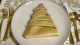 Napkin Fold  Christmas Tree [upl. by Nelak]