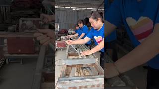 Bamboo Processing in Actionquotwoodworking satisfying toolsbamboo [upl. by Marrissa]