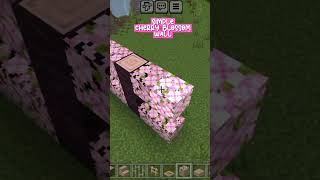 Simple cherry blossom wall🩷minecraft minecraftshorts minecraftbuilding minecrafttutorial mcpe [upl. by Aidualk]