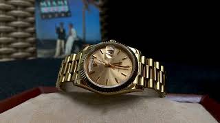 Rolex Day Date 18k 128238 36mm  The Ultimate Miami Vice Watch [upl. by Olram]