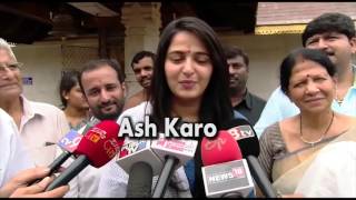 Anushka Shetty Visited Mangalore Temple amp Speaking In Kannada [upl. by Ardnaet]