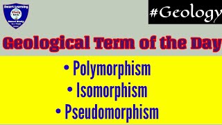 Polymorphism Isomorphism Pseudomorphism GTOTD 🔥🔥 Mineralogy [upl. by Agna]