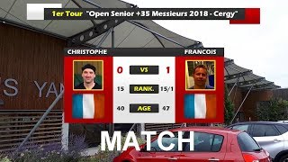 Christophe 15 vs Francois 151  Open Senior 35 Cergy  1er Tour  Match  29082018 [upl. by Ellenhoj]