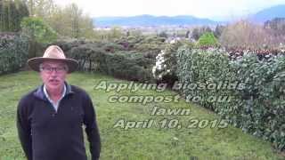 Biosolids compost on Lawn April 10 2015 [upl. by Eniamrej718]