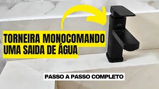 Como colocarinstalar torneira Monocomando com UMA saída de águaconstrução dicas obra [upl. by Nylhsa]