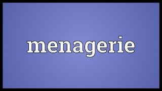 Menagerie Meaning [upl. by Cutlor]