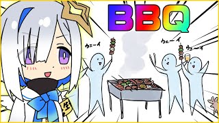 【切り抜き漫画】初めてのBBQと花火を経験した天音かなた【ホロライブ切り抜き】 [upl. by Sliwa]