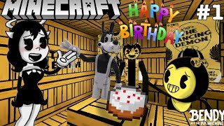 BENDY’S BIRTHDAY PARTY IN MINECRAFT  BATIM 2nd Birthday Special [upl. by Ainesey133]