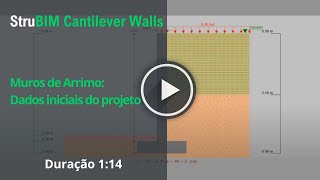 StruBIM Cantilever Walls Muros de Arrimo Dados iniciais do projeto [upl. by Vashtia]