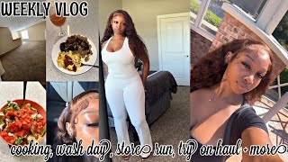 weekly vlog  cooking jerk for the first time store run laundry Tiktik try on haul talks  MORE [upl. by Eimoan]