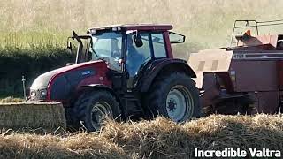 2009 Valtra T151 66 Litre 6Cyl Diesel Tractor 159 HP with Heston 4750 Trailed Bailer [upl. by Nawiat805]