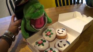 Slimer eating Ghostbusters Krispy Kreme donuts [upl. by Imiaj542]