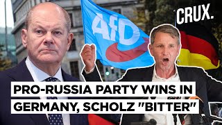 Germanys FarRight Secures 1st Poll Win Since WWII Scholz quotBitterquot As ProPutin AfD Rises [upl. by Nahoj286]