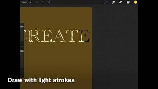 Procreate Text Update How To Make Gold Effect [upl. by Arrait]