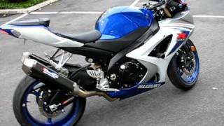 2008 Suzuki GSXR1000 with AKRAPOVIC YPIPE to Apex CarbonFiber Slipons [upl. by Devaj]