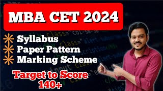 MBA Cet 2024 preparation  mba cet syllabus 2024  MBA CET Paper Pattern 2024 [upl. by Ajak]