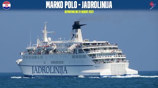 Departure of ferry MARKO POLO Bari Jadrolinija  HD 1080p [upl. by Ainaj]