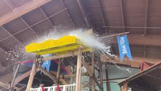 Splash Village Water Bucket Dump Zanders Frankenmuth Michigan [upl. by Stew55]