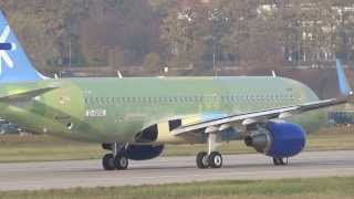 Interjet A320 Sharklets XALHG take off Hamburg Finkenwerder Airport runway 23 [upl. by Anirat]