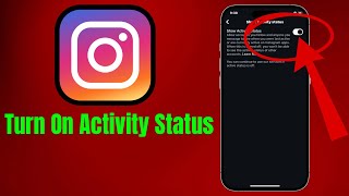 How To Turn On ACTIVITY STATUS In Instagram  Turn on status  instagram [upl. by Dysart]