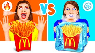 Hot vs Cold Food Challenge by Fun Challenge [upl. by Cerell]