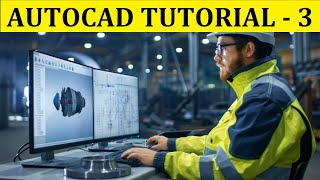 BASIC AUTOCAD TUTORIAL  2D DRAFTING EXERCISES 03 [upl. by Eatnoled835]