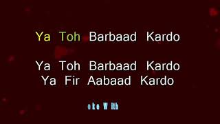 Aabaad Barbaad Arijit Singh  Karaoke With Lyrics  Ludo  Free Full Karaoke [upl. by Cayla]