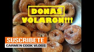 COMO HACER DONAS AZUCARADAS FÁCIL Y RÁPIDO  Carmen Cook Vlogs [upl. by Tace18]