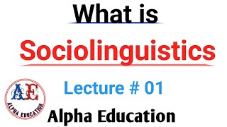 What is sociolinguistics  Lec  01 Factors Elements and Types of Sociolinguistics linguistics [upl. by Allekim]