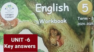 5th std term1 English workbook Unit6 Key answer202425 [upl. by Malo]