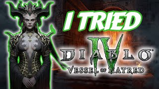 Im a Pro BUILD MAKER and I Tried Diablo 4s Vessel of Hatred [upl. by Eimmas]