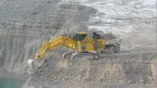 komatsu pc3000 loading a Off Highway Trucks [upl. by Kellyann]