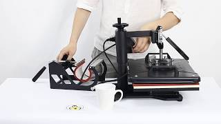 how to use 5 In 1 Digital Heat Press Machine [upl. by Gayleen]