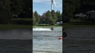 Snowmobile Watercross Racing at Flat Rock  NYSWA  Tug Hill [upl. by Emery]