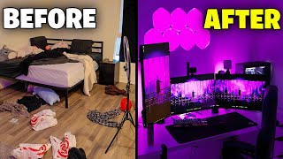 Transforming My Dirty Room Into My Dream Gaming Room [upl. by Aidahs]